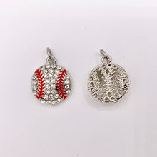 Cargar imagen en el visor de la galería, 17mm &amp; 35mm Rhinestone Baseball Charms/ Pendants Rhinestone Sports Ball Pendant 1 PC
