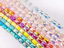 Load image into Gallery viewer, 6x9mm High Quality Crystal Rectangle Faceted Shiny AB Color Crystal Beads Strand Available in 10 Colors 1 Strand
