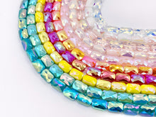 Cargar imagen en el visor de la galería, 6x9mm High Quality Crystal Rectangle Faceted Shiny AB Color Crystal Beads Strand Available in 10 Colors 1 Strand
