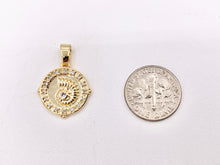 Load image into Gallery viewer, Cute CZ Pave Conch Shell Coin Charms Pendants Plated in 18K Gold Copper Base 8 PCS
