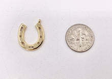 Load image into Gallery viewer, Clear CZ Horseshoe U Charm in Real 18K Gold Plated Over Copper 10 PCS
