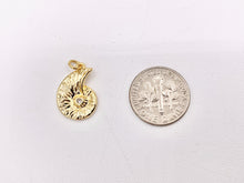 Load image into Gallery viewer, Cute Small CZ Pave Conch Shell Charms Pendants Plated in 18K Gold Copper Base 10 PCS
