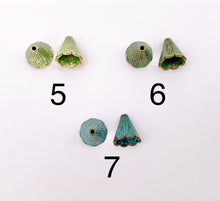 Cargar imagen en el visor de la galería, 12x11mm Pewter Textured Bead Cap Bulk Order in Gold, Silver, Brass, Copper &amp; Patina
