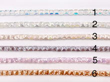 Load image into Gallery viewer, 6mm High Quality Crystal Square Faceted Shiny AB Color Crystal Beads Strand Available in 22 Colors 1 Strand
