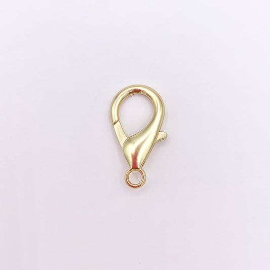 Matte 18K Gold Plated Brass Plain Medium Large Lobster Clasp 20 PCS