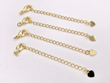 Cargar imagen en el visor de la galería, 18K Gold Plated 2 inch Extender Chain with Lobster Clasp Component for Jewelry 20 PCS
