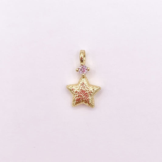 CZ Pave Tiny Star Charm in Real Gold 18K Plated Brass 12 PCS