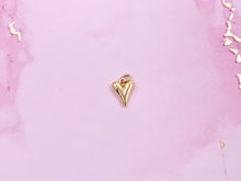 Load image into Gallery viewer, Tiny Cute Heart Charms plated in 18K Gold Copper Base 10 pcs
