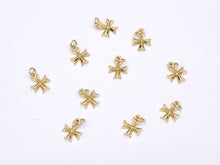 Load image into Gallery viewer, Tiny Cute Cross Religious Charms plated in 18K Gold Copper Base 10pcs
