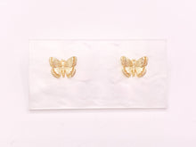 Load image into Gallery viewer, Simple Butterfly Earrings Studs in 18K Gold Plated Copper 5 pairs
