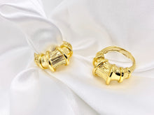 Load image into Gallery viewer, Large Statement Croissant Ring in 18K Gold Plated Copper 4pcs
