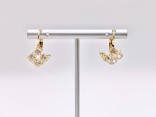 Load image into Gallery viewer, 3D Cube Square Rhinestone Lever Back Earrings in 18K Gold/Silver plated Copper 3 pairs
