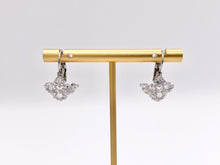 Load image into Gallery viewer, 3D Cube Square Rhinestone Lever Back Earrings in 18K Gold/Silver plated Copper 3 pairs
