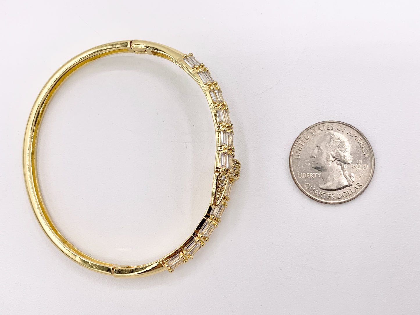 Beautiful Bypass Nail Spike Bracelets in Real Gold 18K Plated Copper Fancy Push Open Snap Bracelets 1 pc