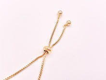 Cargar imagen en el visor de la galería, Dainty Hearts CZ Pave Rhinestone Box Chain Dainty Slide Pulseras ajustables en cobre chapado en oro de 18 quilates 2 piezas
