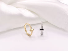 Load image into Gallery viewer, Simple Minimalist T Cross Rings in 18K Gold or Silver Plated Copper 4 pcs
