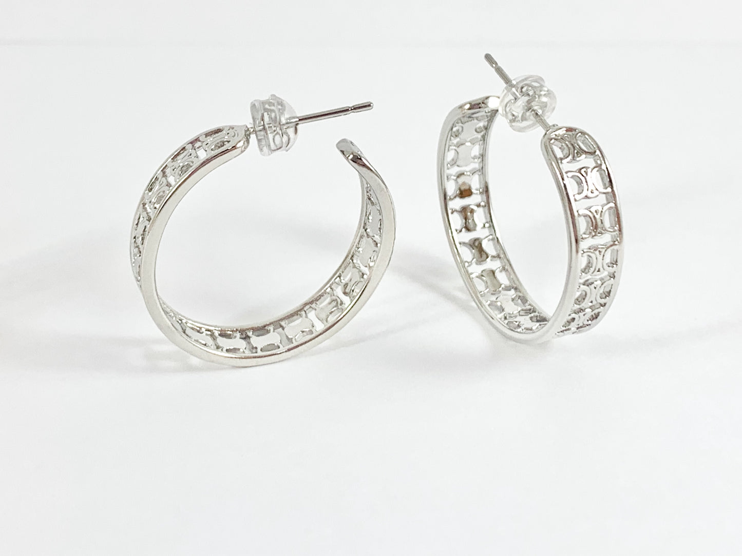 Aretes Diseñados en Cobre Chapado en Oro/Plata de 18 Quilates 3 pares