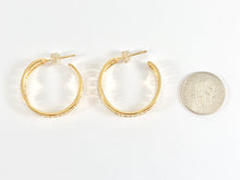 Load image into Gallery viewer, Designed Earring Hoops in 18K Gold/Silver Plated Copper 3 pairs
