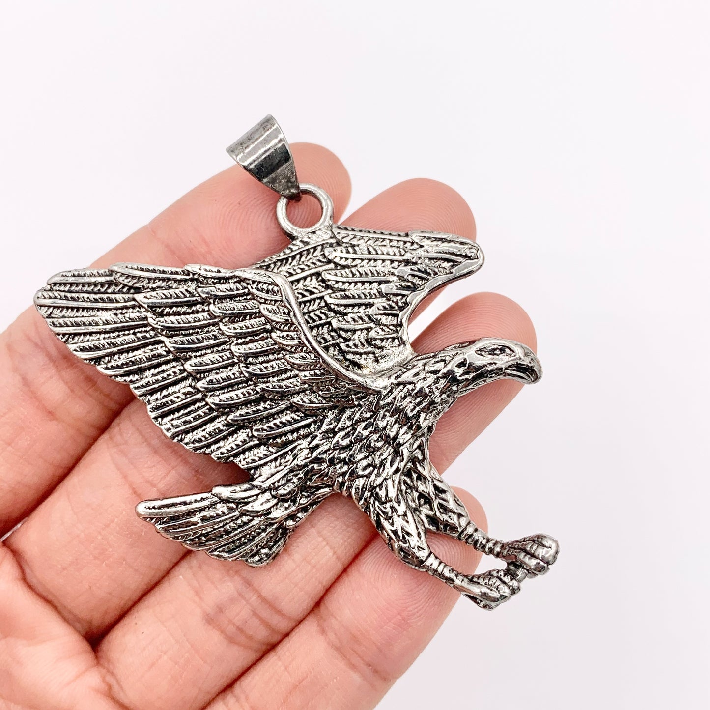 Large American Bald Eagle Pendant in 18K Gold or Silver plated over Copper 3 pcs