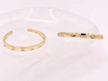 Cargar imagen en el visor de la galería, Real Oro Chapado en 18K Cobre Simple Minimalista Circonita Ajustable Brazalete 1 pieza
