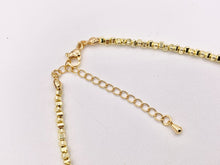 Load image into Gallery viewer, Delicate 18K Gold Plated Hematite Tiny Nugget 3mm Finished Necklace 1 piece
