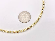 Load image into Gallery viewer, Delicate 18K Gold Plated Hematite Tiny Nugget 3mm Finished Necklace 1 piece
