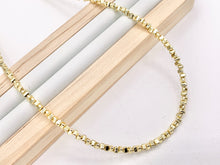 Load image into Gallery viewer, Delicate 18K Gold Plated Hematite Tiny Nugget 3mm Finished Necklace 1 piece
