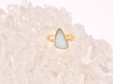 Load image into Gallery viewer, Beautiful Japanese Opal Rings with CZ Pave in 18K Gold or Silver Plated Copper 4 pcs
