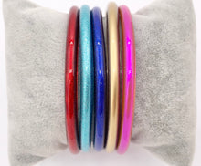 Cargar imagen en el visor de la galería, Glitter Filled Jelly Tube Bangles Buddhist Temple Plastic Rubber Silicone Wristband Wristlet Bracelets 1 pc
