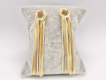 Load image into Gallery viewer, Glamorous but Simple - Fringe Knotted Tassel Earrings in 18K Gold or Silver Plated over Copper 1 pair
