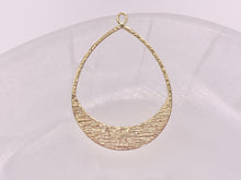 Load image into Gallery viewer, Large Fancy Teardrop Pendants in 18K Gold Plated Copper 10 pcs
