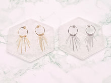 Load image into Gallery viewer, Simple Circle Tassel Earrings in 18K Gold or Silver plated Copper 3 pairs
