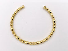 Load image into Gallery viewer, Minimalist Rice Shape Bracelet Cuffs in Real Gold 18K Plated Copper 3 pcs
