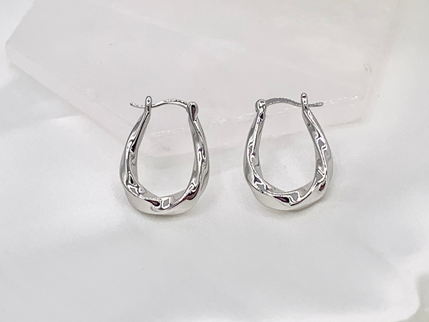 Pendiente de aro en forma de lágrima con cuerda retorcida simple en oro real de 18 quilates/chapado en plata sobre cobre, 3 pares