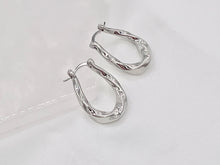 Load image into Gallery viewer, Simple Twisted Roped Teardrop Hoop Earring in Real 18K Gold/Silver Plated Over Copper 3 pairs
