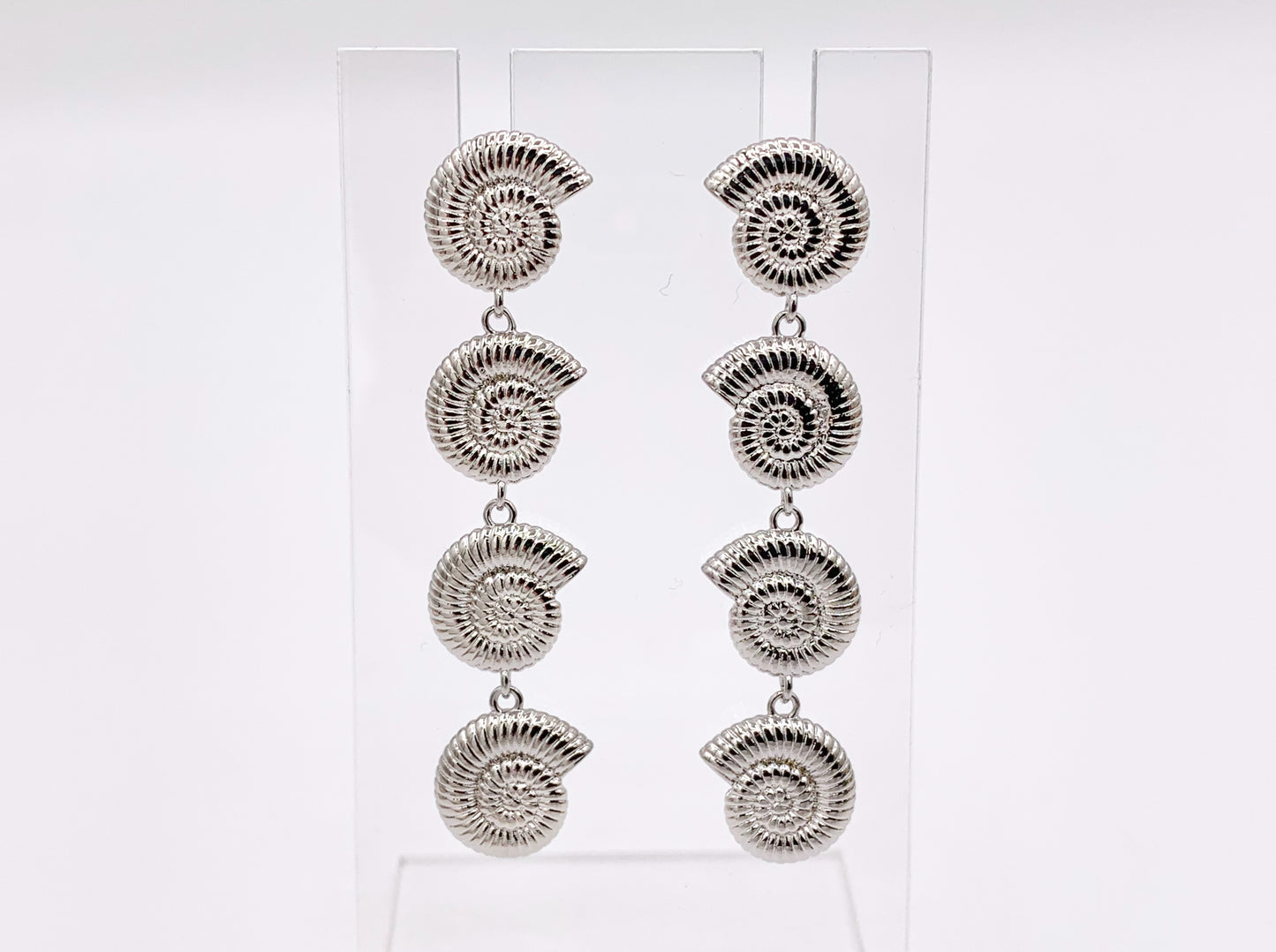 Sea Shell Snail Ocean Dangle Earrings in 18K Gold or Silver plated over Copper 3 pairs