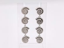 Load image into Gallery viewer, Sea Shell Snail Ocean Dangle Earrings in 18K Gold or Silver plated over Copper 3 pairs
