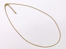 Load image into Gallery viewer, Delicate Round Snake Chain 1mm Necklace Gold Plated Stainless Steel Dainty Flexible Minimalist Finished Necklace 17&quot; with Extension Link 5pcs
