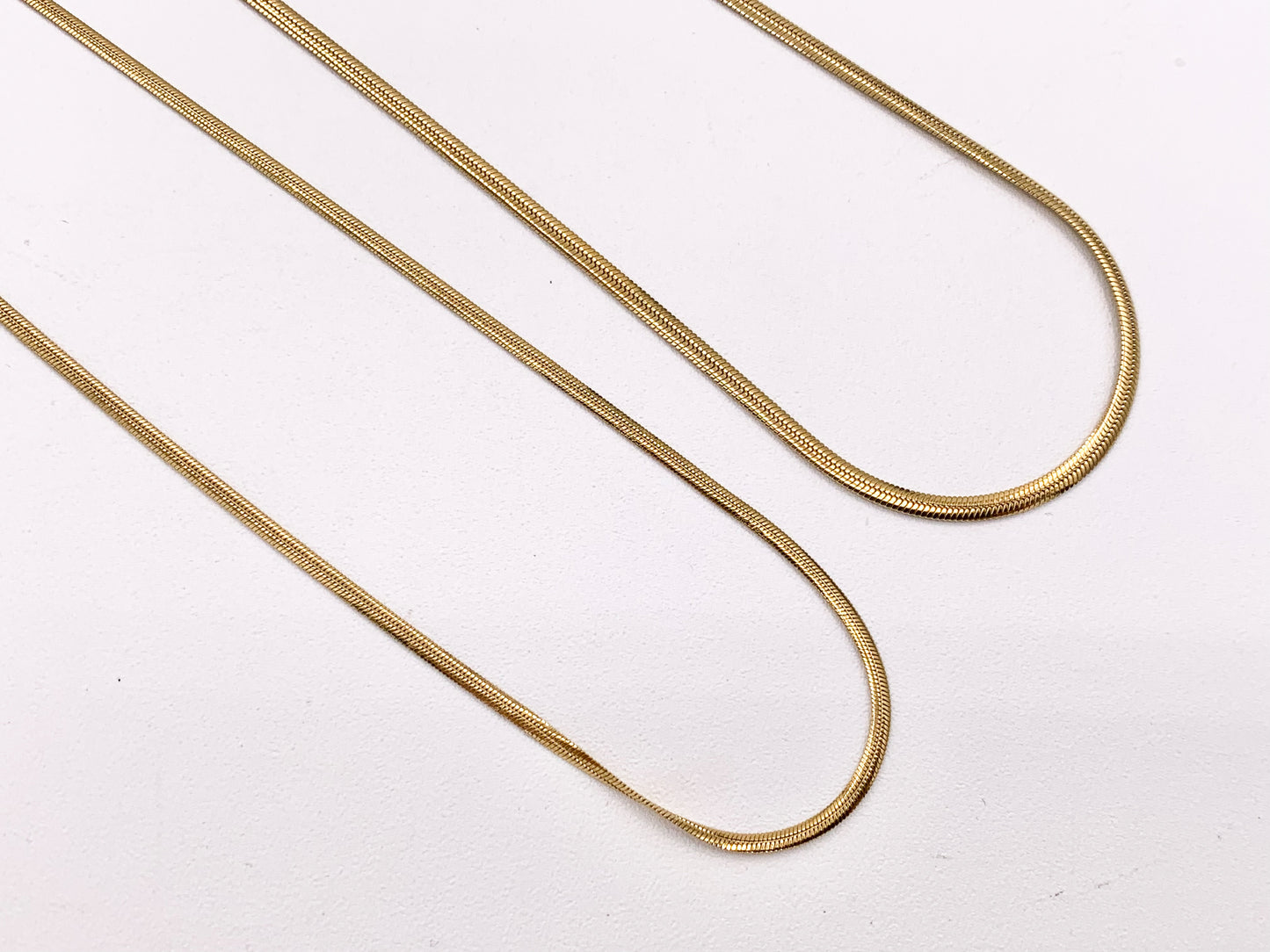 Delicate Herringbone Necklace Gold Plated Stainless Steel Dainty Flexible Minimalist Finished Necklace 17" with Extension Link 5 pcs