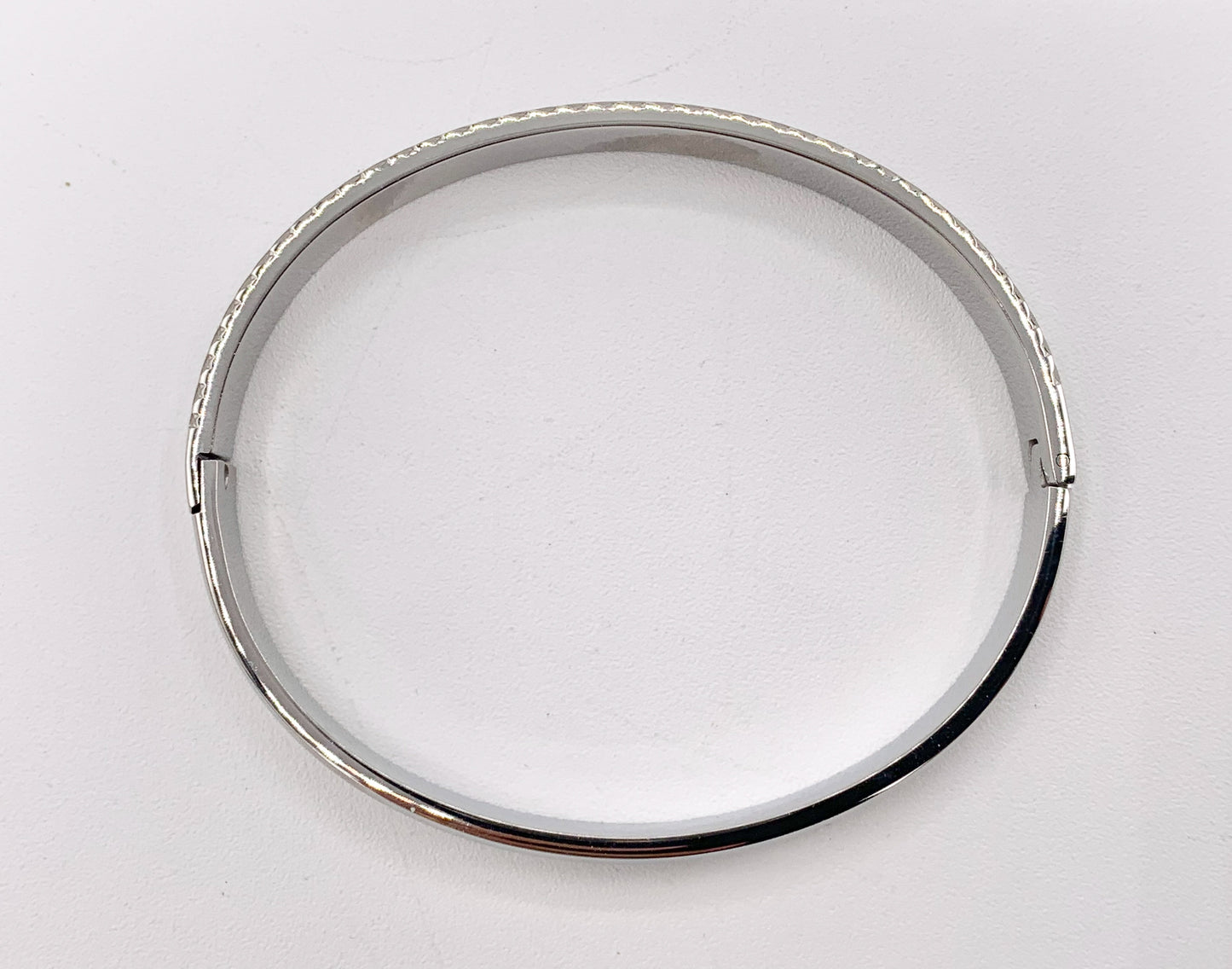 Stainless Steel Silver Close Bangles Bracelet in Silver plated Stainless Steel 2pcs