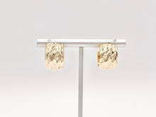 Load image into Gallery viewer, Designed Gold Thick Hoop Huggie Earrings in 18K Gold plated Copper 3 pairs
