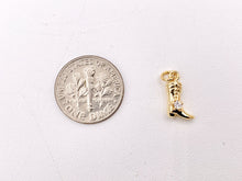 Load image into Gallery viewer, Tiny Western Cowboy Boots Texas Ranch Charms in 18K Gold Plated Copper 15pcs
