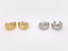 Load image into Gallery viewer, Cute Elegant Earring Huggies in 18K gold or Silver Plated Copper 3 pairs
