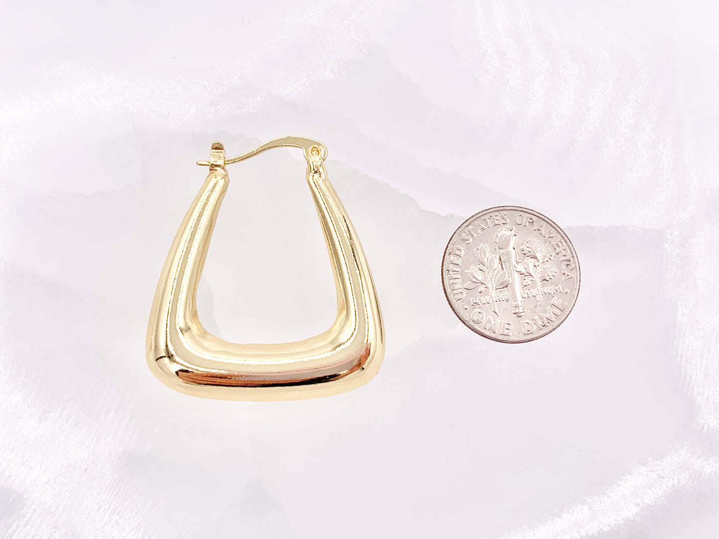 Aretes con cierre trasero llamativos geométricos triangulares trapezoidales en cobre chapado en oro de 18 quilates, 3 pares