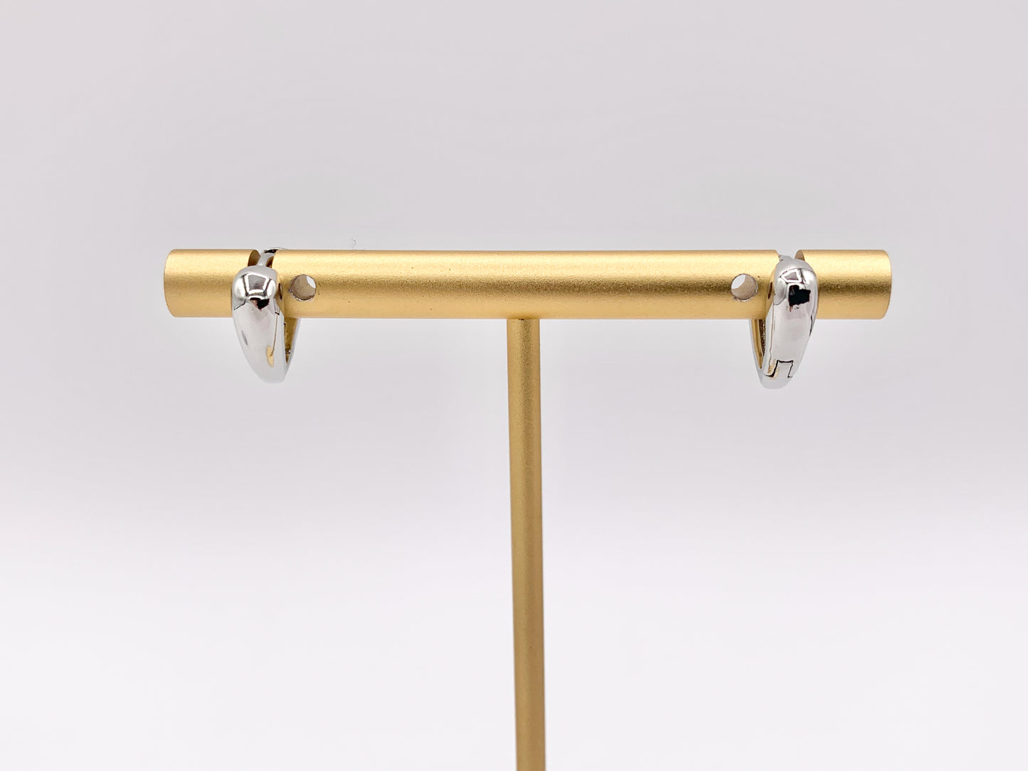 Dainty Triangle V 13mm Earring Huggies in 18K Gold or Silver Plated Copper 5 pairs