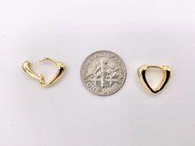 Load image into Gallery viewer, Dainty Triangle V 13mm Earring Huggies in 18K Gold or Silver Plated Copper 5 pairs
