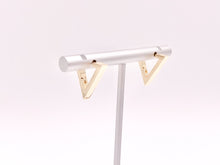 Load image into Gallery viewer, Minimalist Triangle Shaped Earring Huggies 18K Gold Plated Over Brass Earrings 5 pairs
