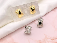 Load image into Gallery viewer, X Shaped Crossover Earrings in 18K Gold or Silver Plated Copper 4 pairs
