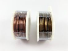 Load image into Gallery viewer, 18 GAUGE Tarnish Resistant Wrapping Craft Wire, Copper Core in Bronze Copper Silver Gold Proudly made in the USA! 1 spool
