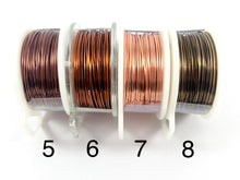 Load image into Gallery viewer, 22 GAUGE Tarnish Resistant Silver Plated Wrapping Craft Wire Artistic Wire Copper Core in Bronze Copper Silver Gold Proudly made in the USA!
